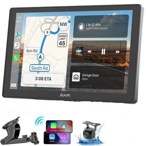 Alxum Wireless CarPlay Display ‎ Android Auto 9 inch HD Backup Camera SK6901 NEW